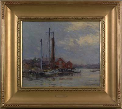 Joseph Conover (JC) Claghorn : Twilight, Gloucester Harbor