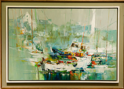 J Thurston Marshall : Boats in the Harbor