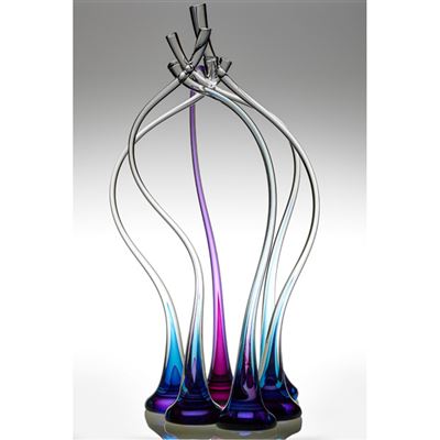 Harvey Kline Littleton : 'Implied Movement' glass sculpture, USA, 1987