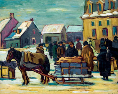 Kathleen Moir Morris : ST. ROCH'S MARKET, QUEBEC ABOUT 1930