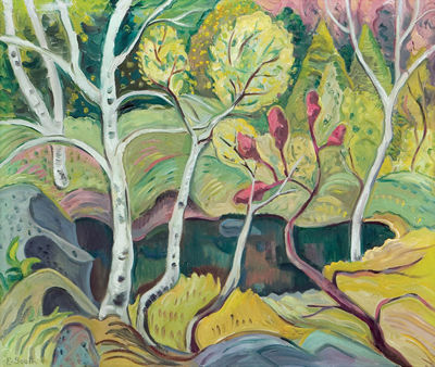 Ethel Seath : BIRCHES AND POND