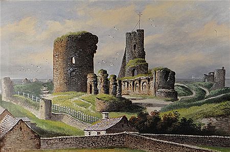 Alfred Worthington : Castle ruin, Aberystwyth