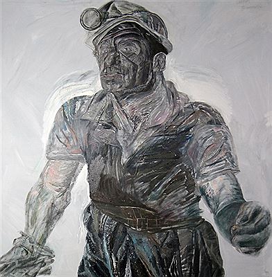 Jack Crabtree : Portrait of miner entitled 'Big Eric'