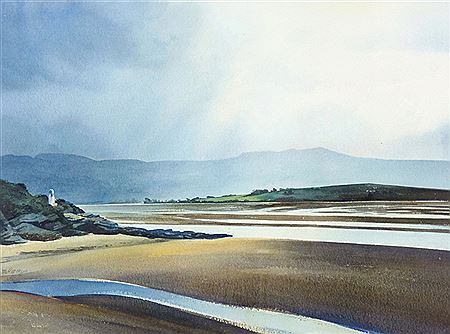 Rob Piercy : Low tide near the lighthouse at Portmeirion