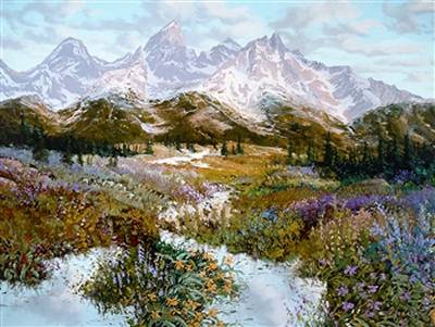 Thomas de Decker : Wildflowers Near the Teton Ridge