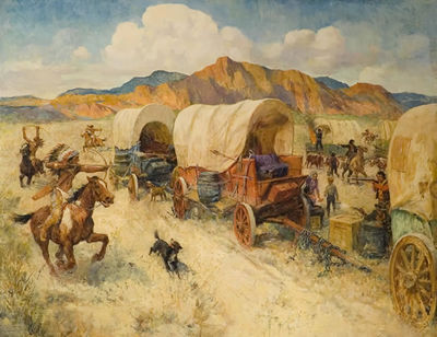 Arthur Ernst Becher : Attack on the Wagon Train