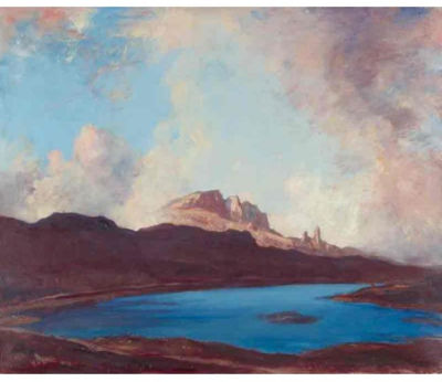 David Young Cameron : THE STORR MOUNTAIN GALE OVER THE ISLE OF SKYE