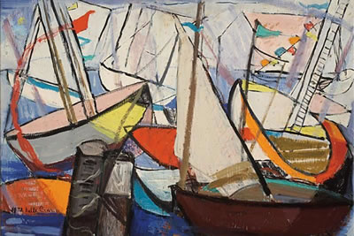 Belle Cramer : BOATS IN HARBOR