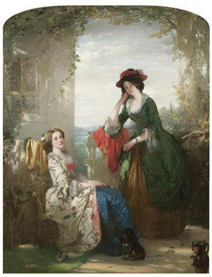 Thomas Faed : SOPHIA AND OLIVIA, FROM THE VICAR OF WAKEFIELD