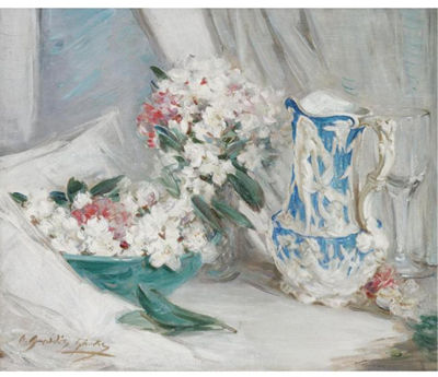 William Somerville Shanks : STILL LIFE WITH A BLUE JUG