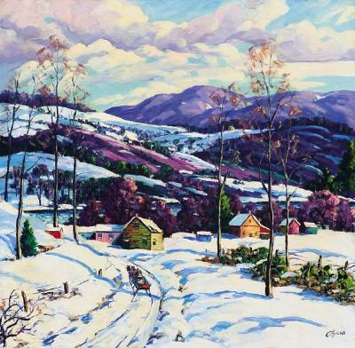 Carol Sirak : Winter Landscape, Bucks County