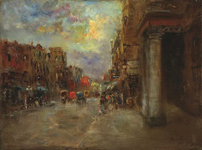 Glenn (Glen) Cooper Henshaw : New York Street Scene