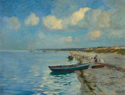 Frederick Vezin : Summer Day on the Beach