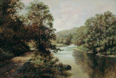 Milton H Lowell : Path by the River