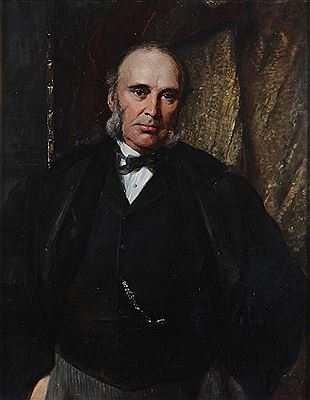 George Richmond : The Rt Hon W.H. Smith M.P./half length wearing a black coat