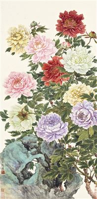 Lengyue Tao : PEONIES OF PROSPERITY