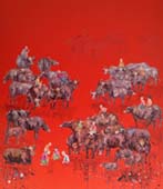 Chuang Long Jing : Water Buffaloes (Red)