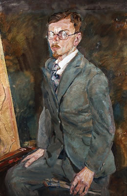 Hubert Ruther : Portrait des Malers Conrad Felixmüller. Wohl um 1914