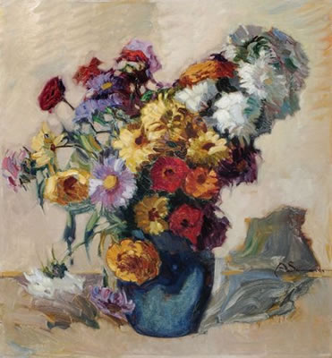 Alice Sommer : Still life with summer flowers