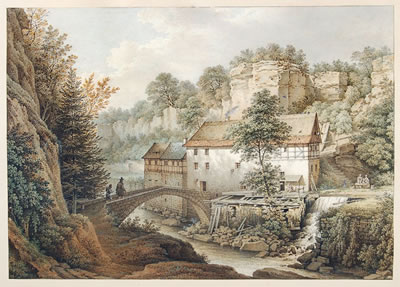 Christian Gottlob Hammer : Die Lochmühle im Liebethaler Grund