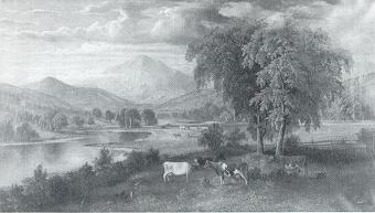 Daniel Charles Grose : Landscape Scene with Cattle Grazing