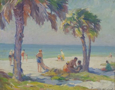 Mabel May Woodward : Key West Florida Beach