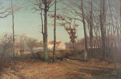 Charles Henry Hayden : Winter Twilight Border of the Woods