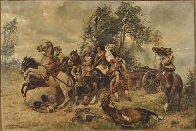 Max Ohmayer : Battle Scene, Ambush of the Canon