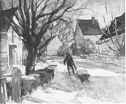 Mildred C Jones : The Sled/A Winter Scene