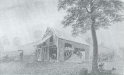 George Harvey : Rain Storm, Cider Mill at Reading, CT