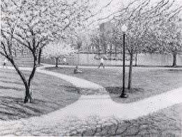 E Joseph Fontaine : Spring Walk, Boston Garden