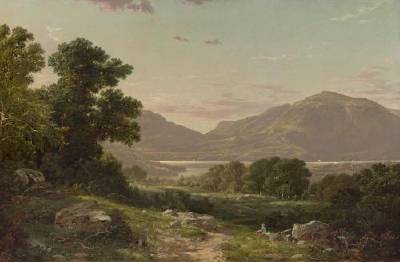 David Johnson : Scene at Cold Spring, Hudson River