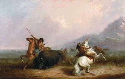 Alfred Jacob Miller : Buffalo Hunt