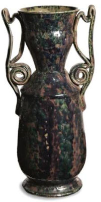 George Ohr : Two-Handled Vase