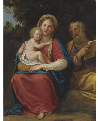 Francesco Albani : Holy Family in a Landscape