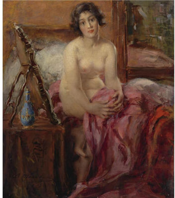 Vitaly Gavrilovich Tikhov : NUDE PORTRAIT