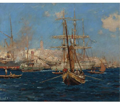 Frank Brangwyn : THE GOLDEN HORN, CONSTANTINOPLE