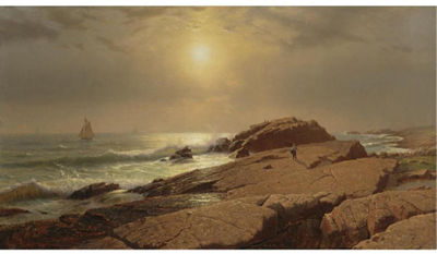 William Stanley Haseltine : Rocks at Narragansett