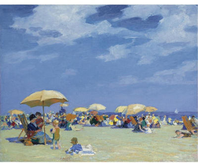 Edward Henry Potthast : Beach at Far Rockaway