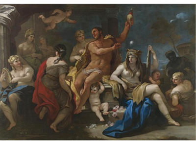 Luca Giordano : HERCULES AND OMPHALE