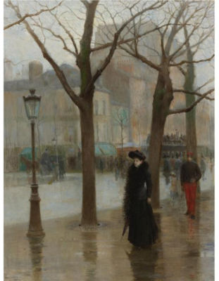 Paul Cornoyer : PARIS STREET IN WINTER