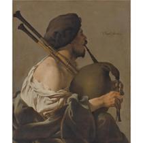 Hendrick Ter Brugghen : BAGPIPE PLAYER IN PROFILE