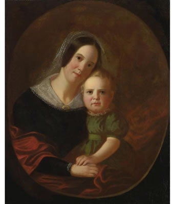 George Caleb Bingham : MRS. GEORGE CALEB BINGHAM AND SON, NEWTON