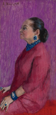 Rene Bouche : SEATED PROFILE OF HELENA RUBINSTEIN