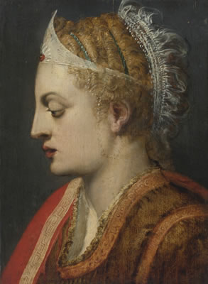 Frans Floris l : PROFILE PORTRAIT OF A WOMAN