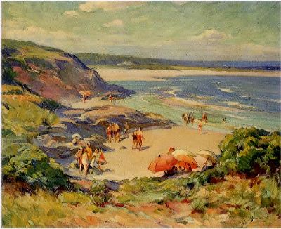 Mabel May Woodward : Beach Scene