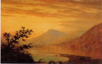 Homer Dodge Martin : Sunset on Lake George