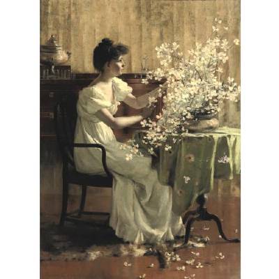 Francis Coates Jones : Woman Arranging Flowers