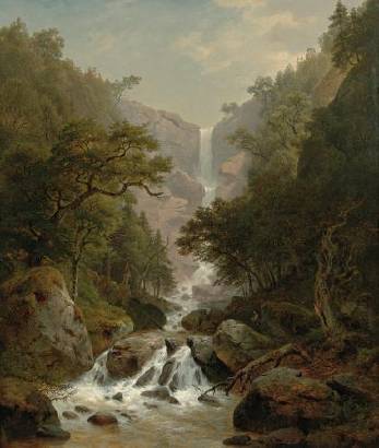 Paul Gottlieb Weber : Cascading Waterfall