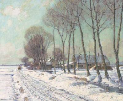 George Gardner Symons : Snow Clad Fields in Morining Light